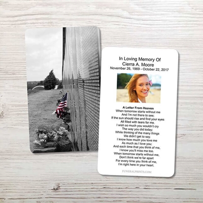Show details for Vietnam Wall Memorial Card