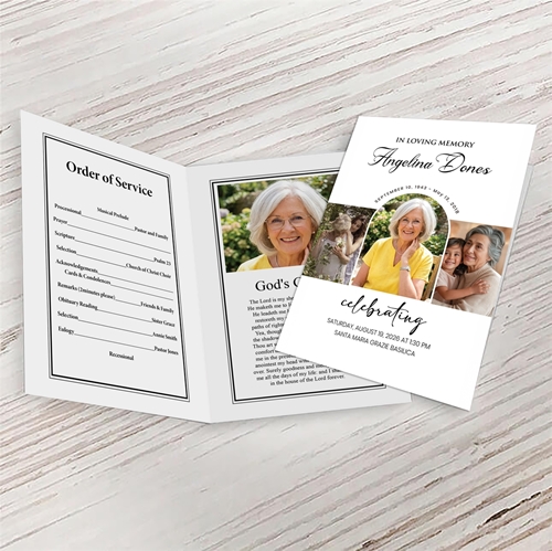 Show details for Celebration of Life Photo Collage Funeral Program