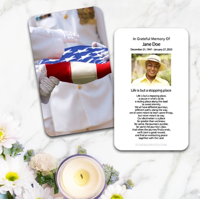 Show details for Final Honors Large Memorial Card (3" x 4.75")