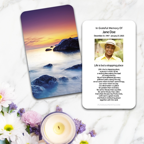 Show details for River Rocks Spanish Prayer Card