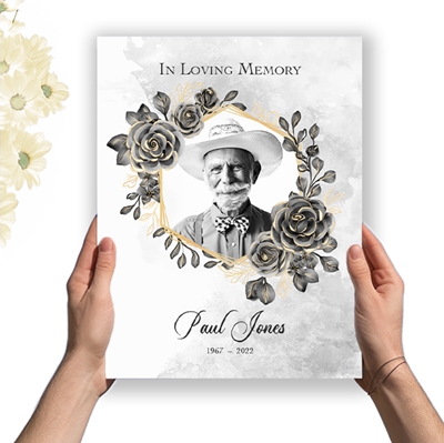 Show details for Black Gold Floral Premium Program (8.5x11)