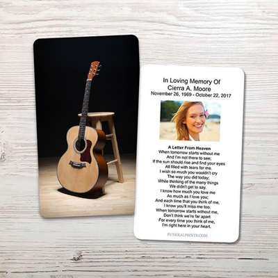 Show details for Guitar Memorial Card