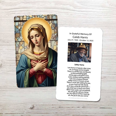 Show details for Radiant Mother Mary Memorial Card