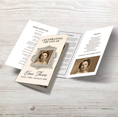 Show details for Vintage Elegance Trifold Program