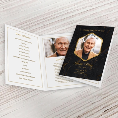 Show details for Black Marble Memorial Package