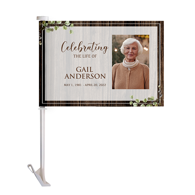 Show details for Rustic Brown Car Flag