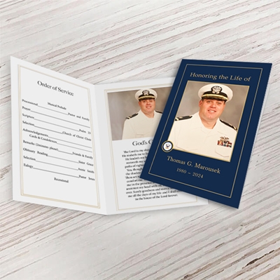 Show details for US Navy Funeral Program