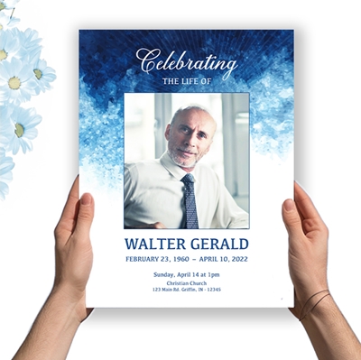 Show details for Blue Watercolor Premium Program (8.5x11)