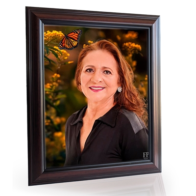 Show details for Framed Memorial Portrait - Fragile Beauty Background