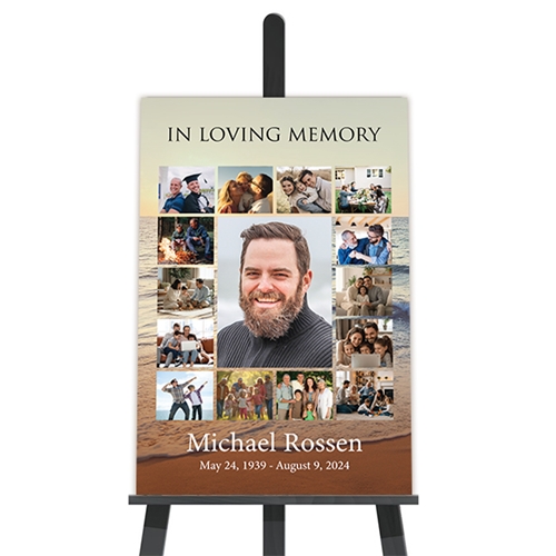 Show details for Sunset Scenery Collage Funeral Poster