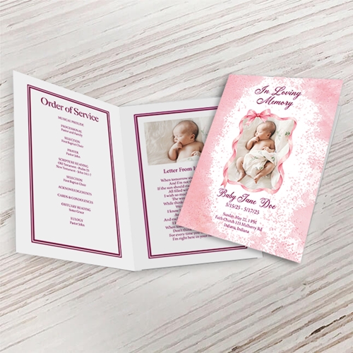 Show details for Baby Girl Funeral Program (MegaEdit)