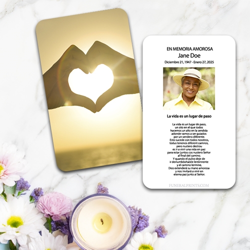 Show details for Heart Hands Spanish Prayer Card