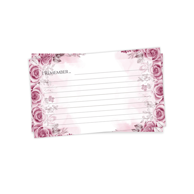 Show details for Pink Floral Border Remember Card