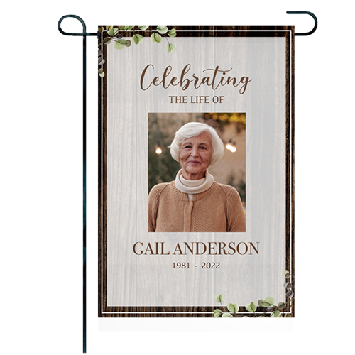 Show details for Rustic Brown Garden Flag