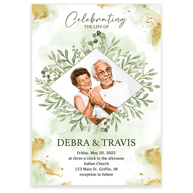 Show details for Green Leaf Invitation
