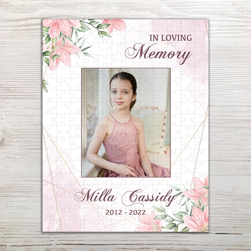 Show details for Pink Gold Floral Puzzle