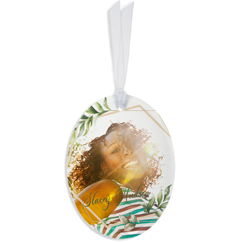 Picture of Green Leaf Oval Ornament