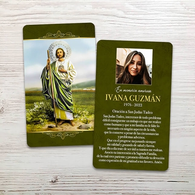 Show details for St Jude Spanish Memorial Card