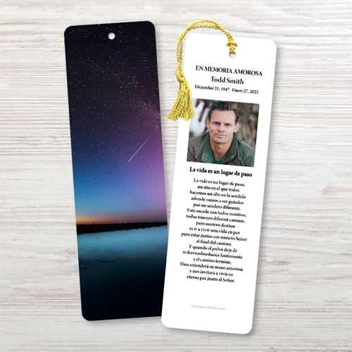 Show details for Night Sky Spanish Bookmark