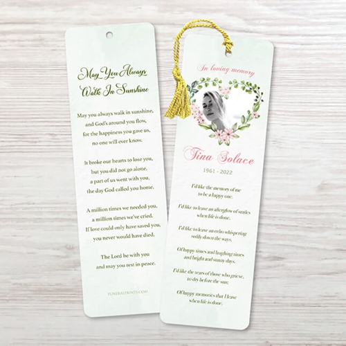 Show details for Heart Floral Bookmark